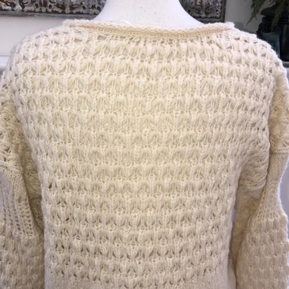 Free People Cream V-Neck Sweater - Picture 11 of 14